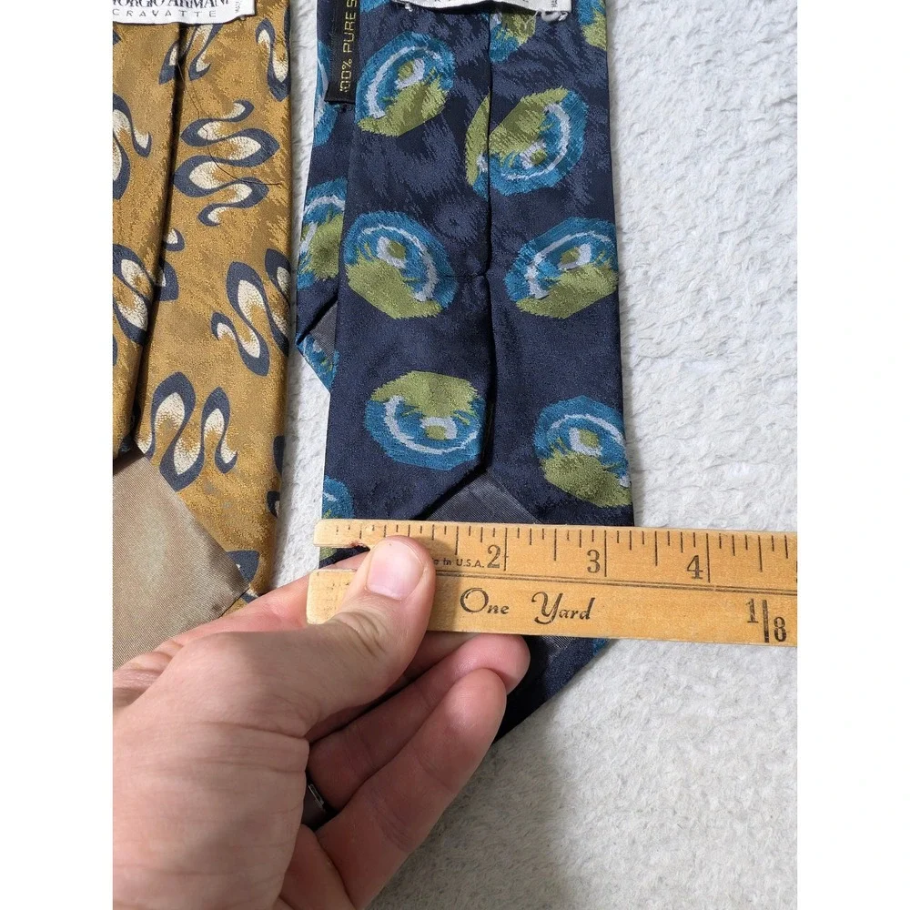 3‎ Pack! Giorgio Armani Ties Mens OS Multicolor Silk Abstract Paisley Italy